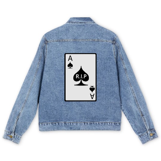 Rest in Peace Ace of Spades Men's Denim Jackets