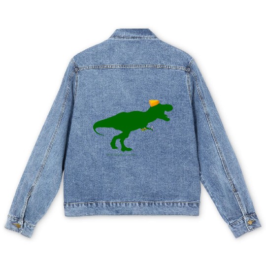 Cheesehead Cheeseheadasaurus Packers Dinosaur Men's Denim Jackets