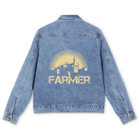 Farmer piglet farmer dirty farmer farmer farmers Men's Denim Jackets