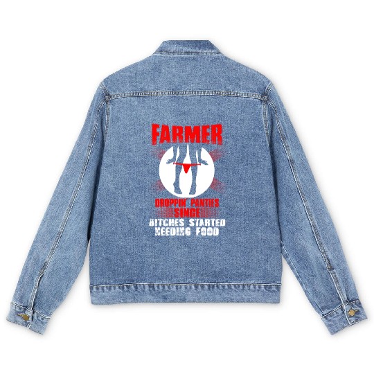 Farmer farmer's wife piglet farmer farmers farme Men's Denim Jackets