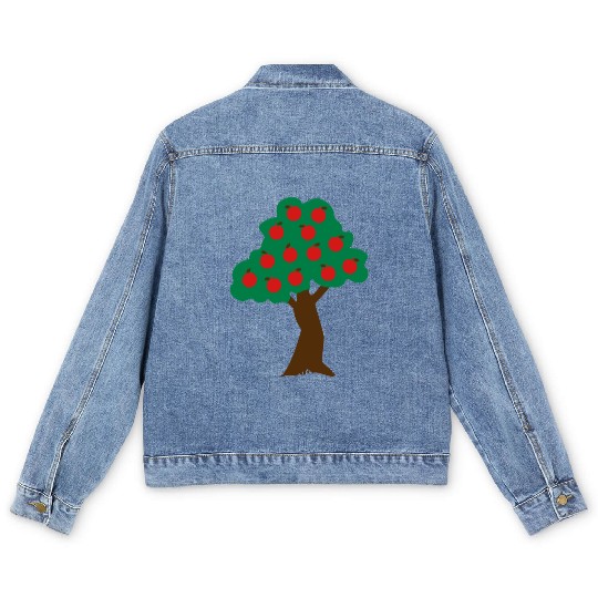 ♥ټApple Tree-Eat More Awesome Fruitټ♥ Men's Denim Jackets