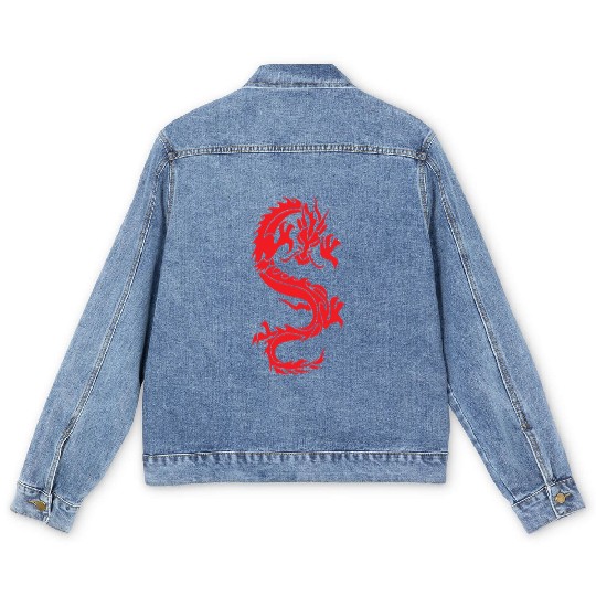 CHINESE DRAGON MMA Men's Denim Jackets