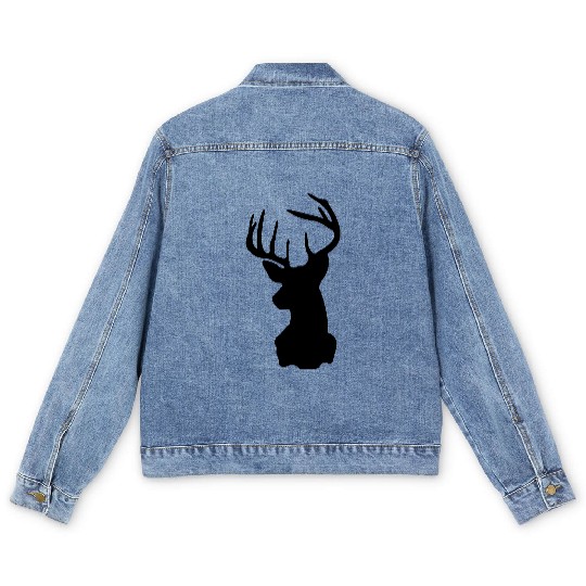Deer, Moose, Antlers, Hipsters Men's Denim Jackets