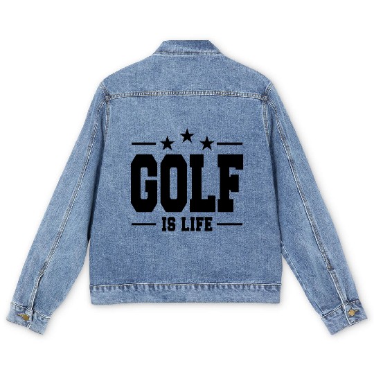 golf is life 1 Men's Denim Jackets