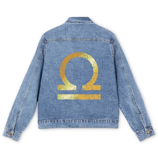 Zodiac Sign Libra – The Sign of Libra Men's Denim Jackets