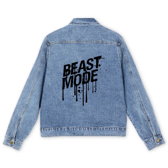 drop graffiti blood spray beast fashion cool desig Men's Denim Jackets