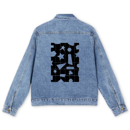 Geometric shapes Men's Denim Jackets