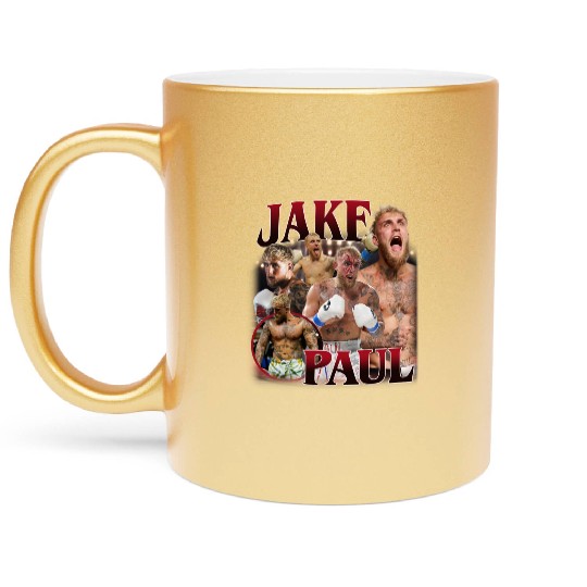 Jake Paul Metallic Mugs Vintage 90s Design Retro Bootleg Gift Fans Metallic Mugs Movie Series Characters Metallic Mugs Homage Classic Graphic Metallic Mugs
