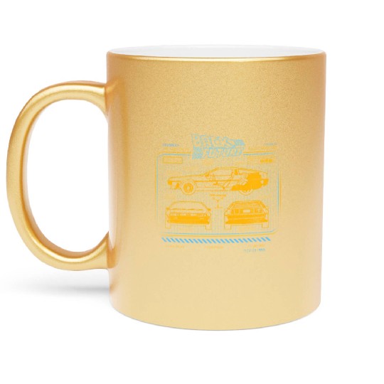 Back To The Future 35Th Anniversary Delorean Metallic Mugs
