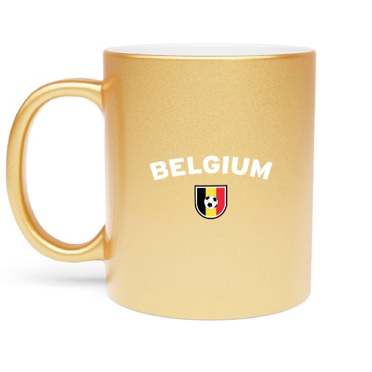Belgium Football Metallic Mugs