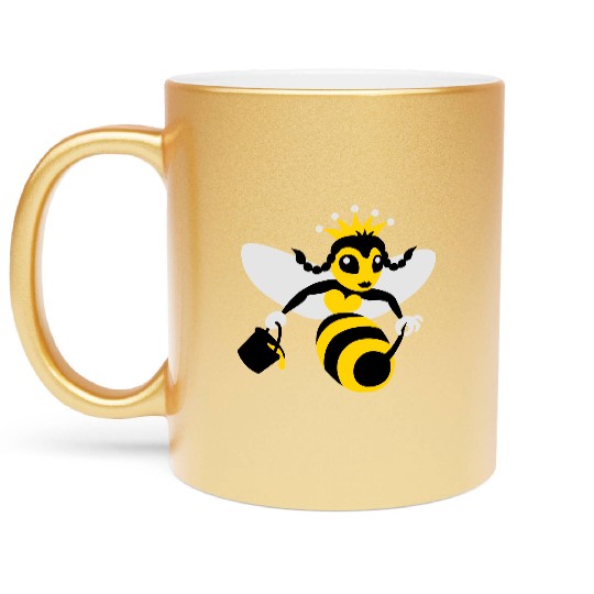Queen Bee Metallic Mugs