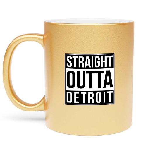 Straight Outta Detroit Metallic Mugs