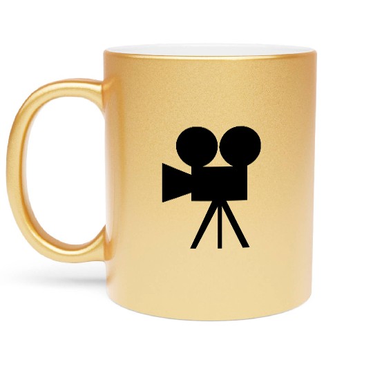Movie Camera Metallic Mugs