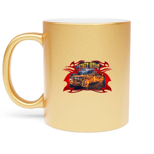 Street outlaw Metallic Mugs