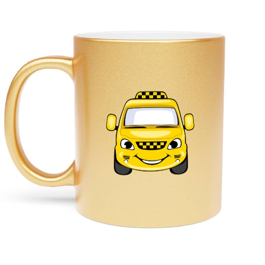 Taxi design art Metallic Mugs