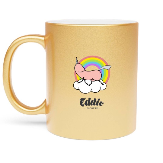 Eddie Funky Unicorn Dick Metallic Mugs