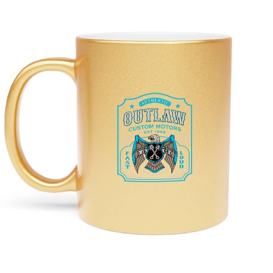 Outlaw Motors Metallic Mugs