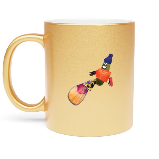 Snowboard Pickle Metallic Mugs