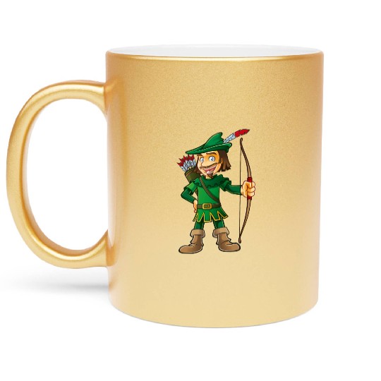 Robin Hood-arrows-bow-tale Metallic Mugs