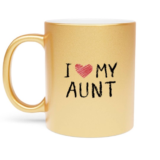 I Love My Aunt Metallic Mugs