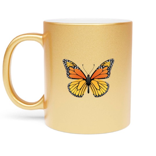 Monarch butterfly Metallic Mugs