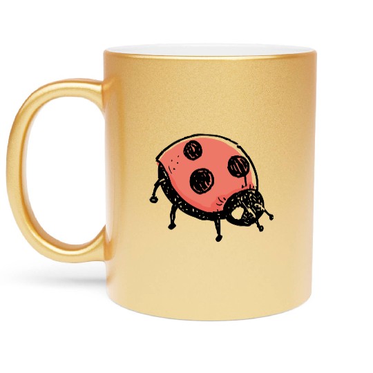Ladybug Metallic Mugs