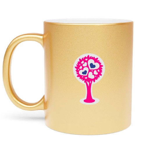 Heart Tree Metallic Mugs