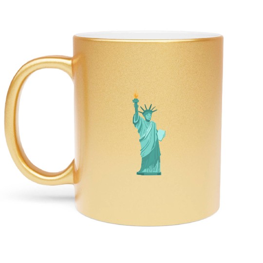 statue of liberty Metallic Mugs