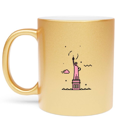 Statue of liberty Metallic Mugs