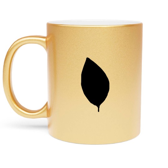 apple tree leaf silhouette Metallic Mugs