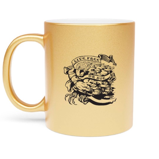Live Free or Die Metallic Mugs