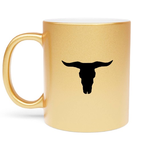 buffalo skull Metallic Mugs