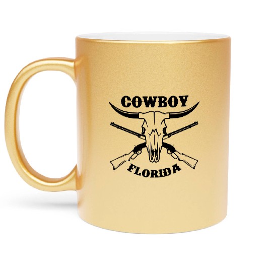 buffalo skull Metallic Mugs