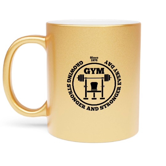 gym logo Metallic Mugs