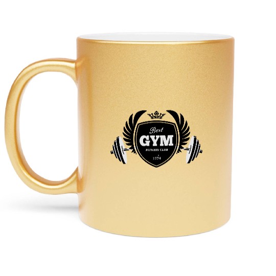 gym logo Metallic Mugs