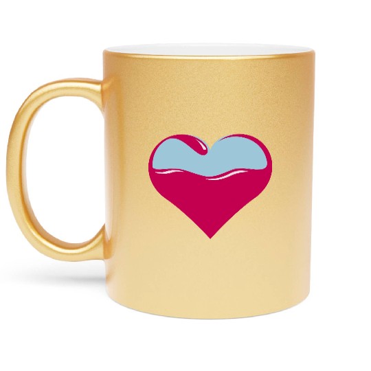 Ocean heart Metallic Mugs