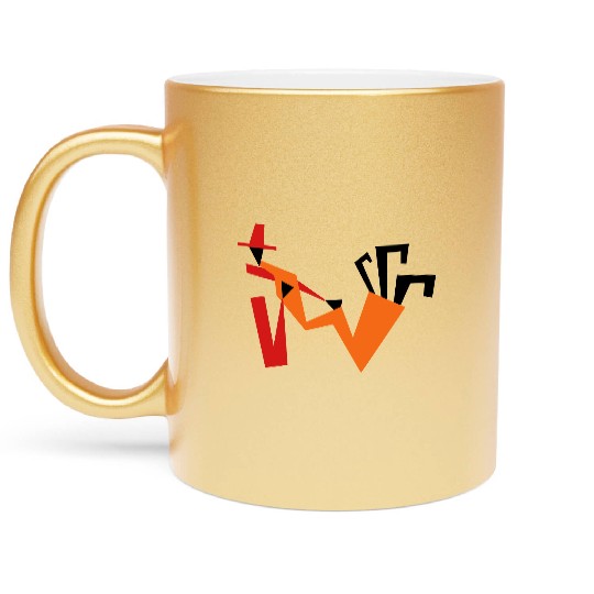 Trumpet Player Metallic Mugs