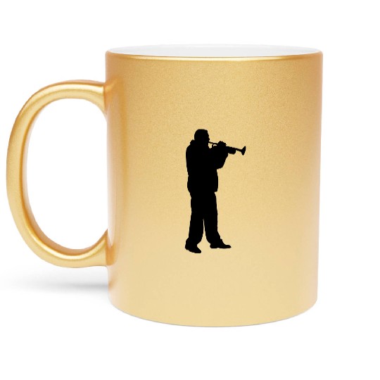 Trumpet Player Metallic Mugs