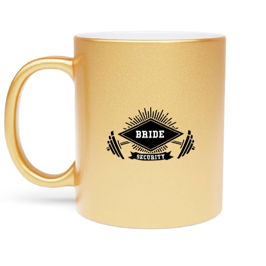 Bride Security Metallic Mugs