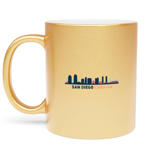 San Diego, California Metallic Mugs