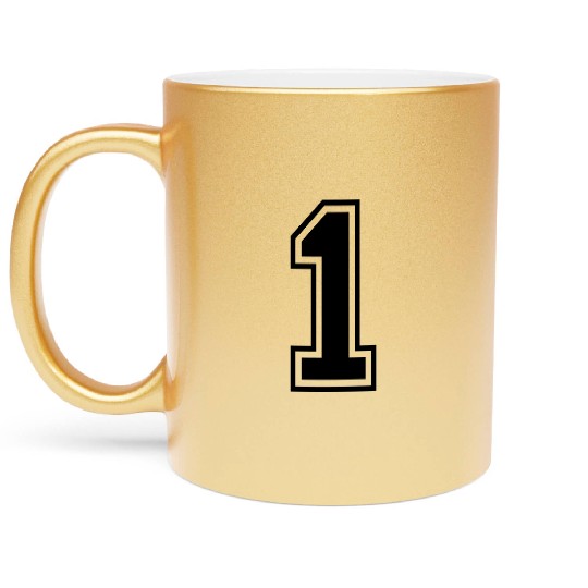 Number 1 one college style counting gift Metallic Mugs