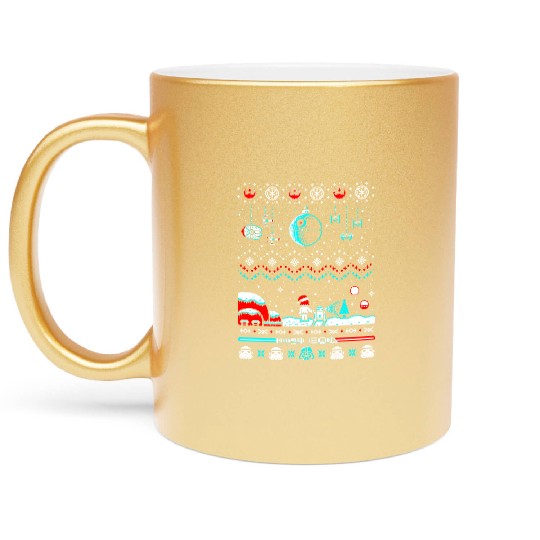 Star Wars ugly Christmas sweater Metallic Mugs