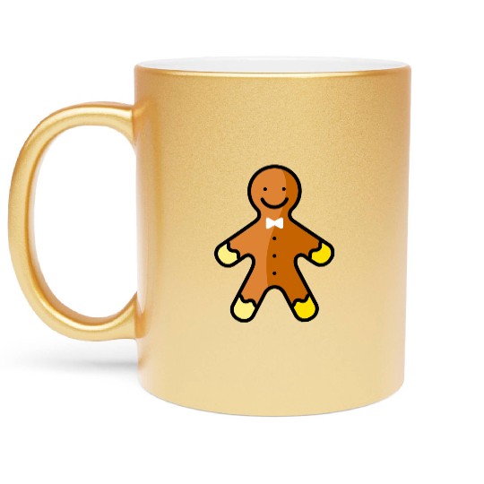Gingerbread man Metallic Mugs