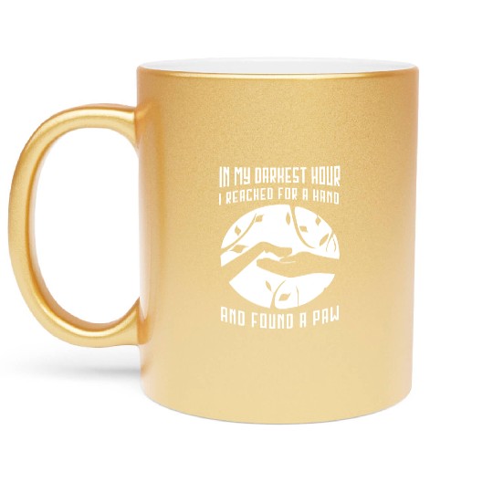 In my darkest hour I reached for a hand Metallic Mugs