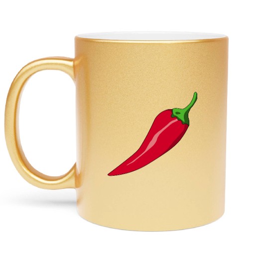 paprika chilli chili pepper citrus veggie gemuese Metallic Mugs