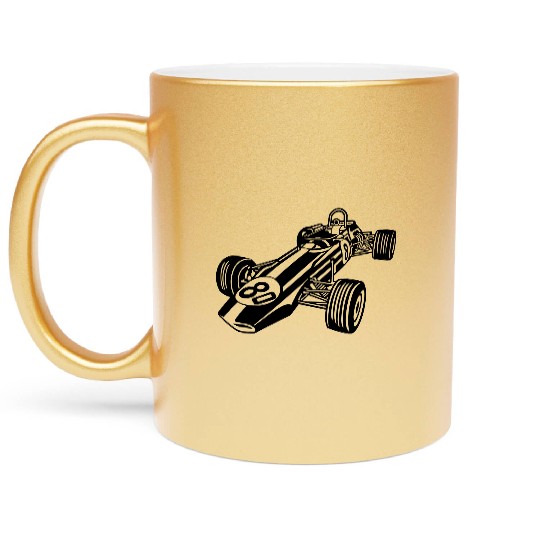 Race car Metallic Mugs