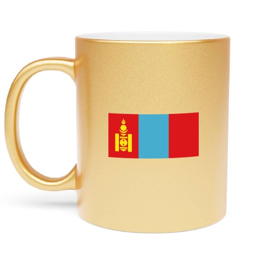 flag mongolia Metallic Mugs