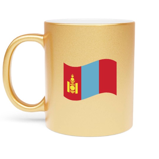 flag mongolia Metallic Mugs