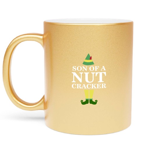 Funny Son of A Nutcracker Christmas Movie Quote Metallic Mugs