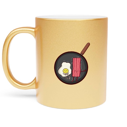 BACON X EGG FRYPAN Metallic Mugs